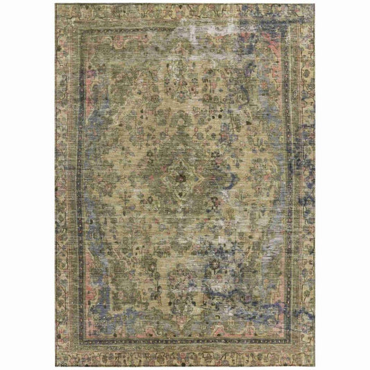 Blazura Aloe Washable Indoor - Outdoor Rug - LOOMLAN - LOOMLAN Rugs - Outdoor Rugs