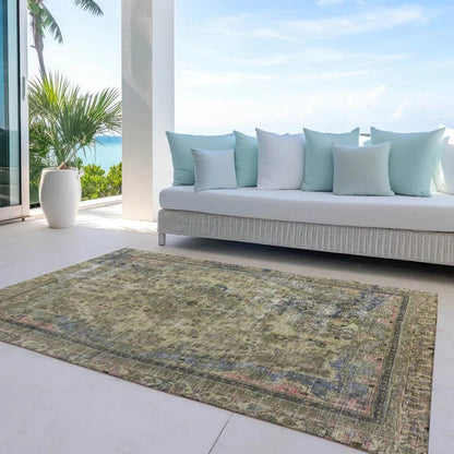 Blazura Aloe Washable Indoor - Outdoor Rug - LOOMLAN - LOOMLAN Rugs - Outdoor Rugs