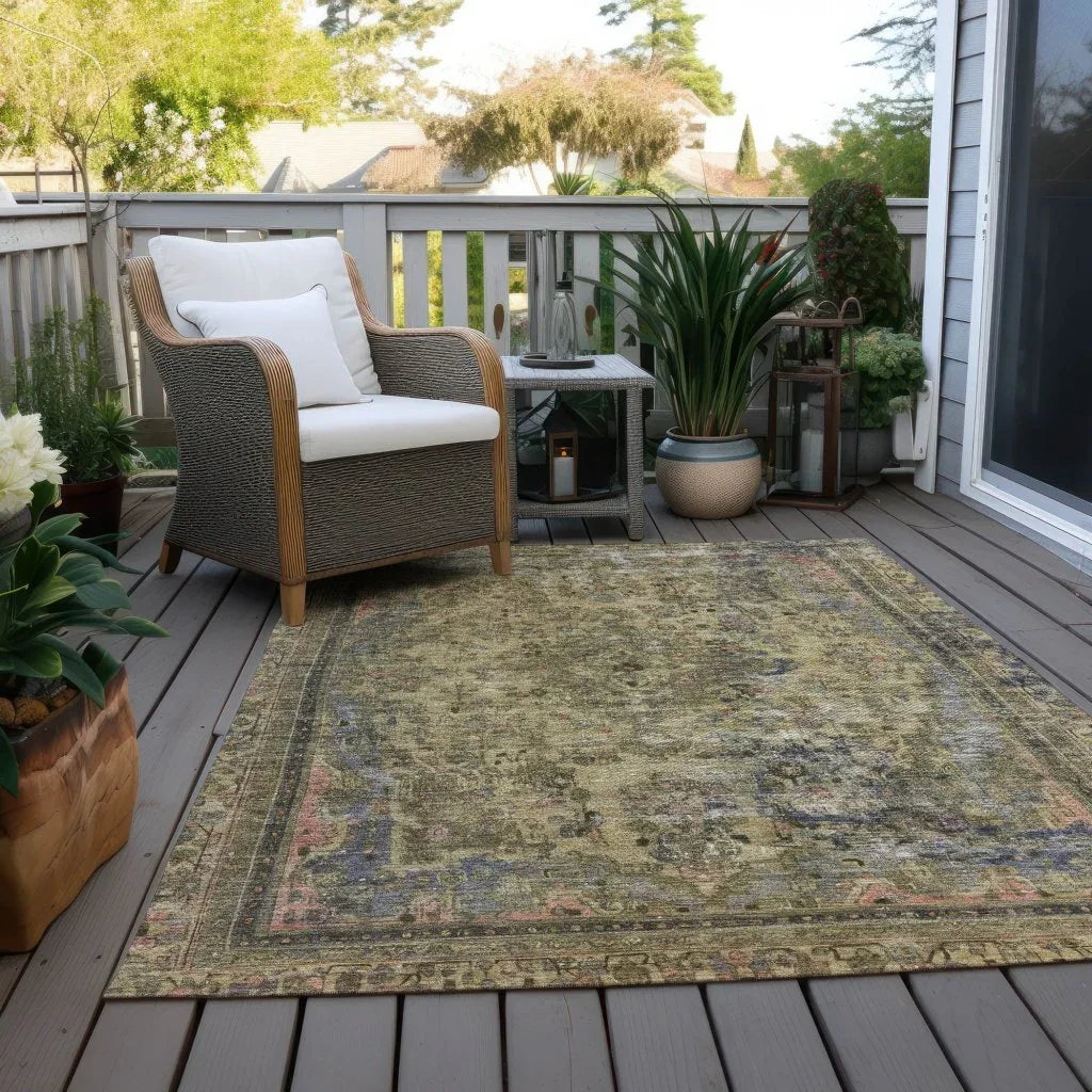 Blazura Aloe Washable Indoor - Outdoor Rug - LOOMLAN - LOOMLAN Rugs - Outdoor Rugs