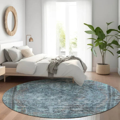 Blazura Blue Washable Indoor - Outdoor Rug - LOOMLAN - LOOMLAN Rugs - Outdoor Rugs