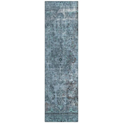Blazura Blue Washable Indoor - Outdoor Rug - LOOMLAN - LOOMLAN Rugs - Outdoor Rugs