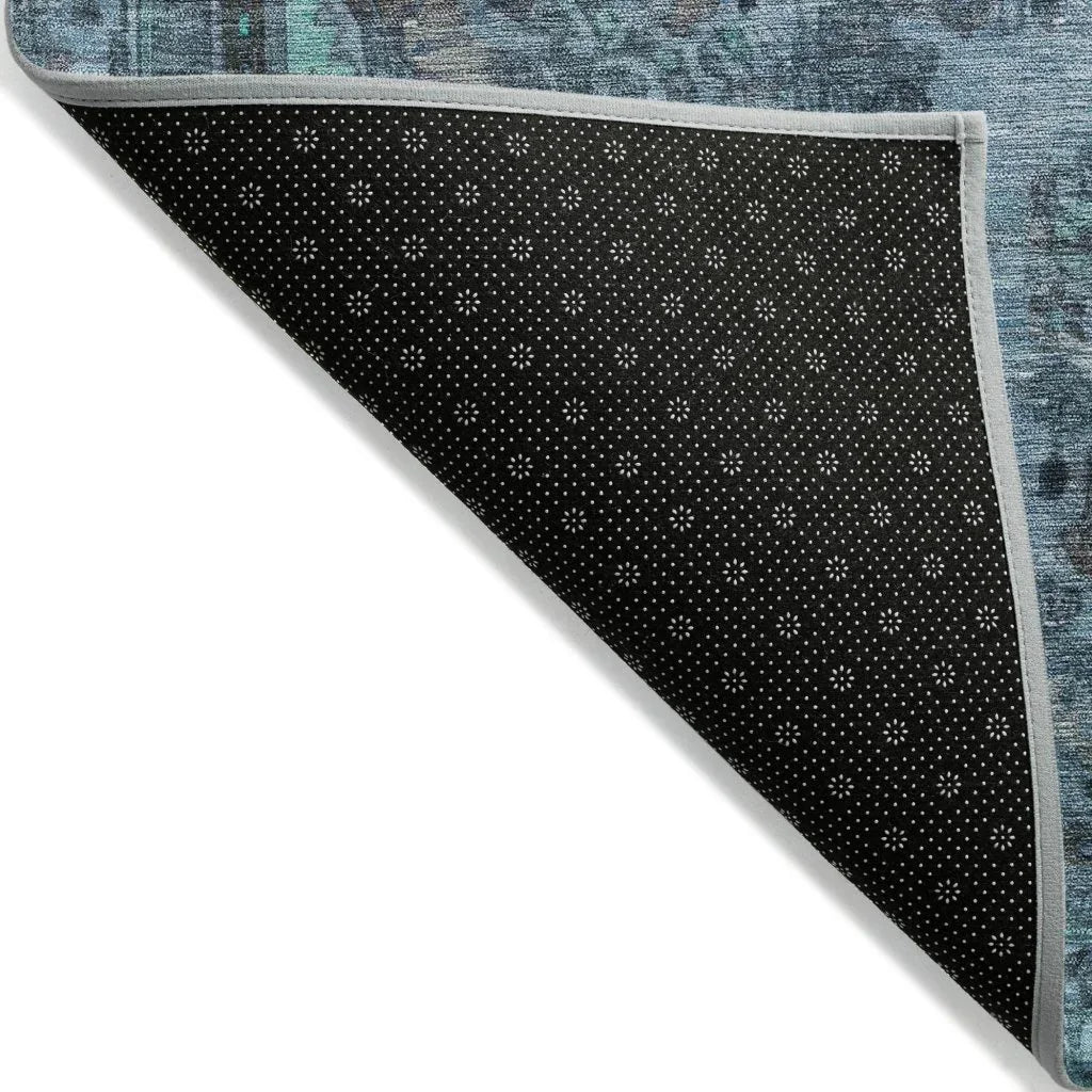 Blazura Blue Washable Indoor - Outdoor Rug - LOOMLAN - LOOMLAN Rugs - Outdoor Rugs