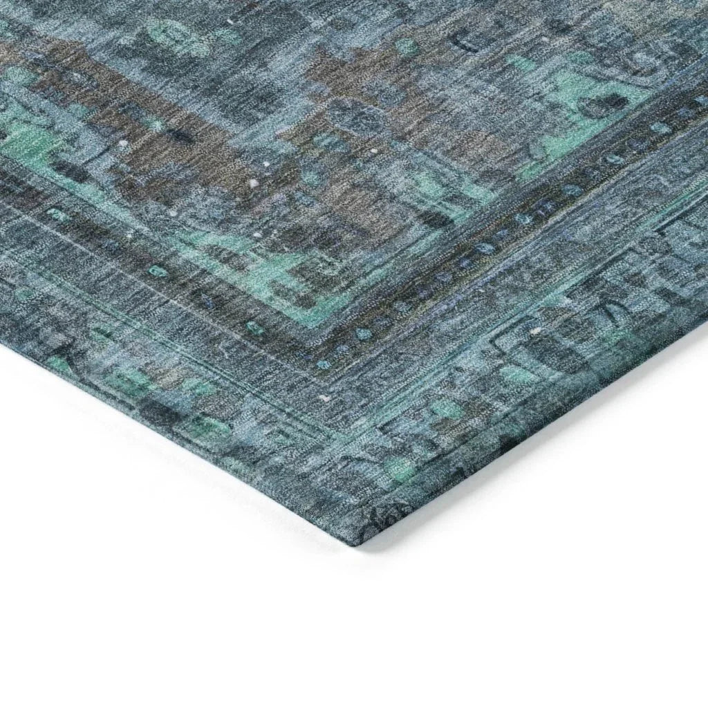 Blazura Blue Washable Indoor - Outdoor Rug - LOOMLAN - LOOMLAN Rugs - Outdoor Rugs
