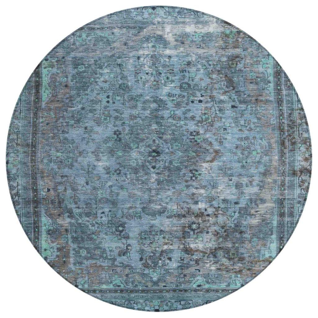 Blazura Blue Washable Indoor - Outdoor Rug - LOOMLAN - LOOMLAN Rugs - Outdoor Rugs