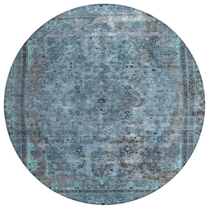 Blazura Blue Washable Indoor - Outdoor Rug - LOOMLAN - LOOMLAN Rugs - Outdoor Rugs