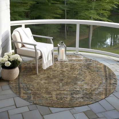 Blazura Brown Washable Indoor - Outdoor Rug - LOOMLAN - LOOMLAN Rugs - Outdoor Rugs