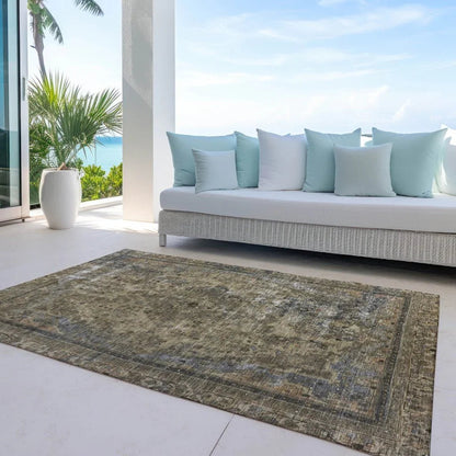 Blazura Brown Washable Indoor - Outdoor Rug - LOOMLAN - LOOMLAN Rugs - Outdoor Rugs