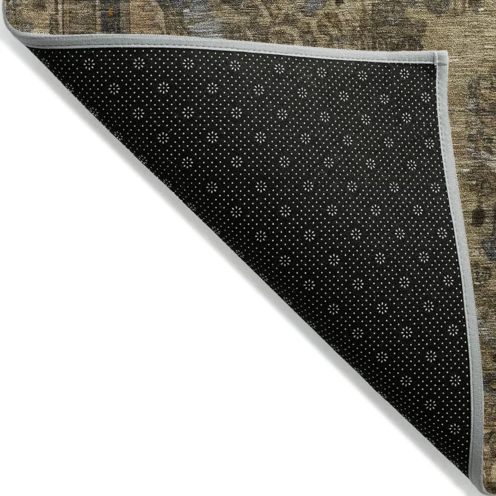 Blazura Brown Washable Indoor - Outdoor Rug - LOOMLAN - LOOMLAN Rugs - Outdoor Rugs