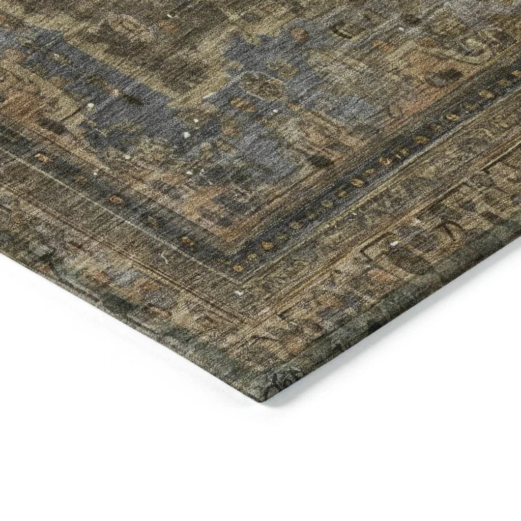 Blazura Brown Washable Indoor - Outdoor Rug - LOOMLAN - LOOMLAN Rugs - Outdoor Rugs