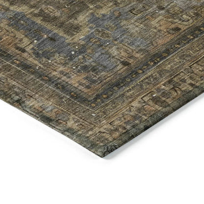 Blazura Brown Washable Indoor - Outdoor Rug - LOOMLAN - LOOMLAN Rugs - Outdoor Rugs