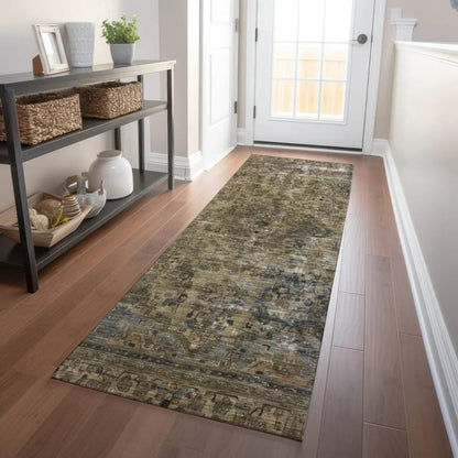 Blazura Brown Washable Indoor - Outdoor Rug - LOOMLAN - LOOMLAN Rugs - Outdoor Rugs