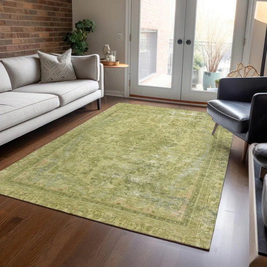 Blazura Green Washable Indoor - Outdoor Rug - LOOMLAN - LOOMLAN Rugs - Outdoor Rugs