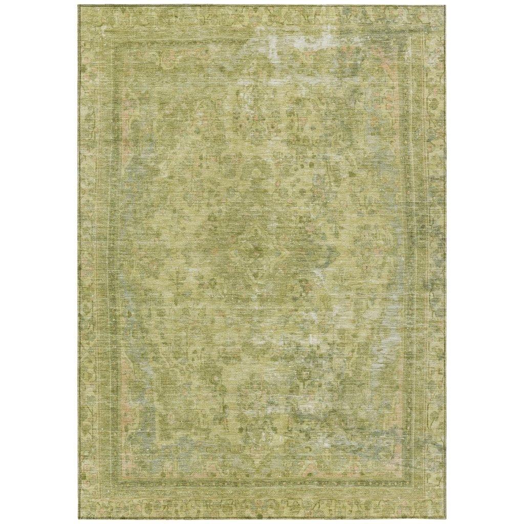 Blazura Green Washable Indoor - Outdoor Rug - LOOMLAN - LOOMLAN Rugs - Outdoor Rugs