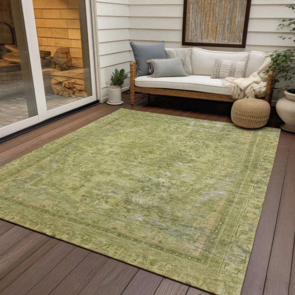 Blazura Green Washable Indoor - Outdoor Rug - LOOMLAN - LOOMLAN Rugs - Outdoor Rugs