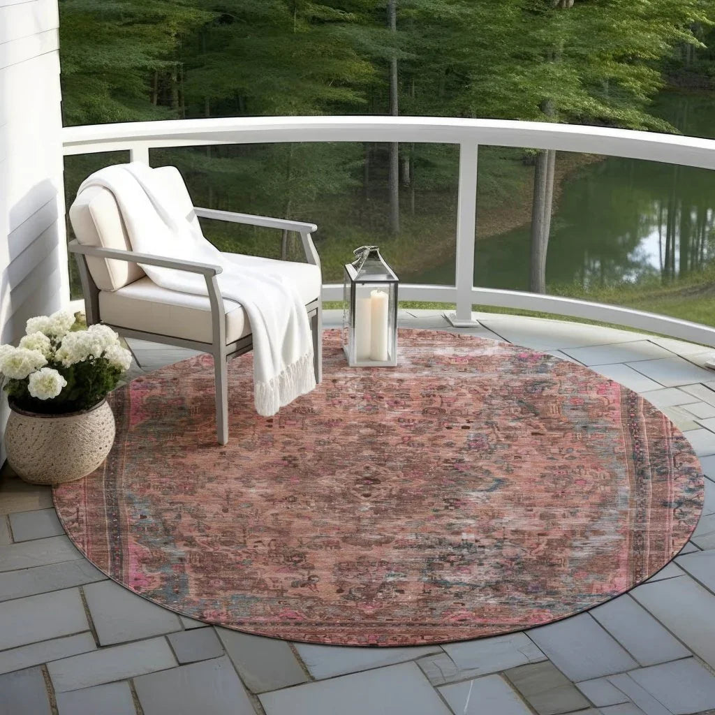 Blazura Pink Washable Indoor - Outdoor Rug - LOOMLAN - LOOMLAN Rugs - Outdoor Rugs