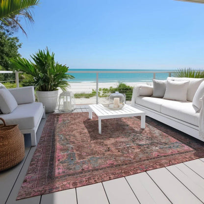 Blazura Pink Washable Indoor - Outdoor Rug - LOOMLAN - LOOMLAN Rugs - Outdoor Rugs