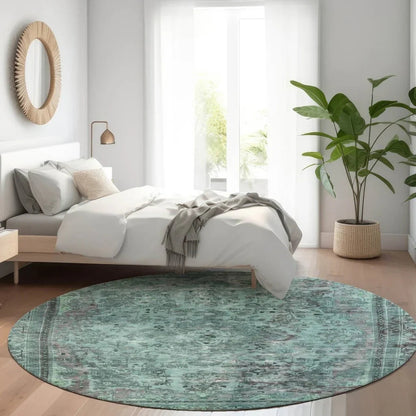 Blazura Teal Washable Indoor - Outdoor Rug - LOOMLAN - LOOMLAN Rugs - Outdoor Rugs