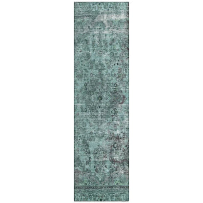 Blazura Teal Washable Indoor - Outdoor Rug - LOOMLAN - LOOMLAN Rugs - Outdoor Rugs
