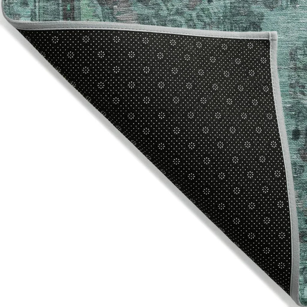 Blazura Teal Washable Indoor - Outdoor Rug - LOOMLAN - LOOMLAN Rugs - Outdoor Rugs