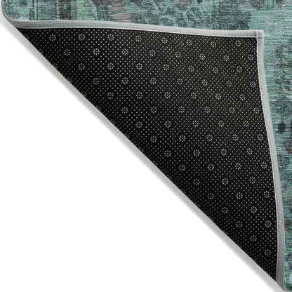 Blazura Teal Washable Indoor - Outdoor Rug - LOOMLAN - LOOMLAN Rugs - Outdoor Rugs