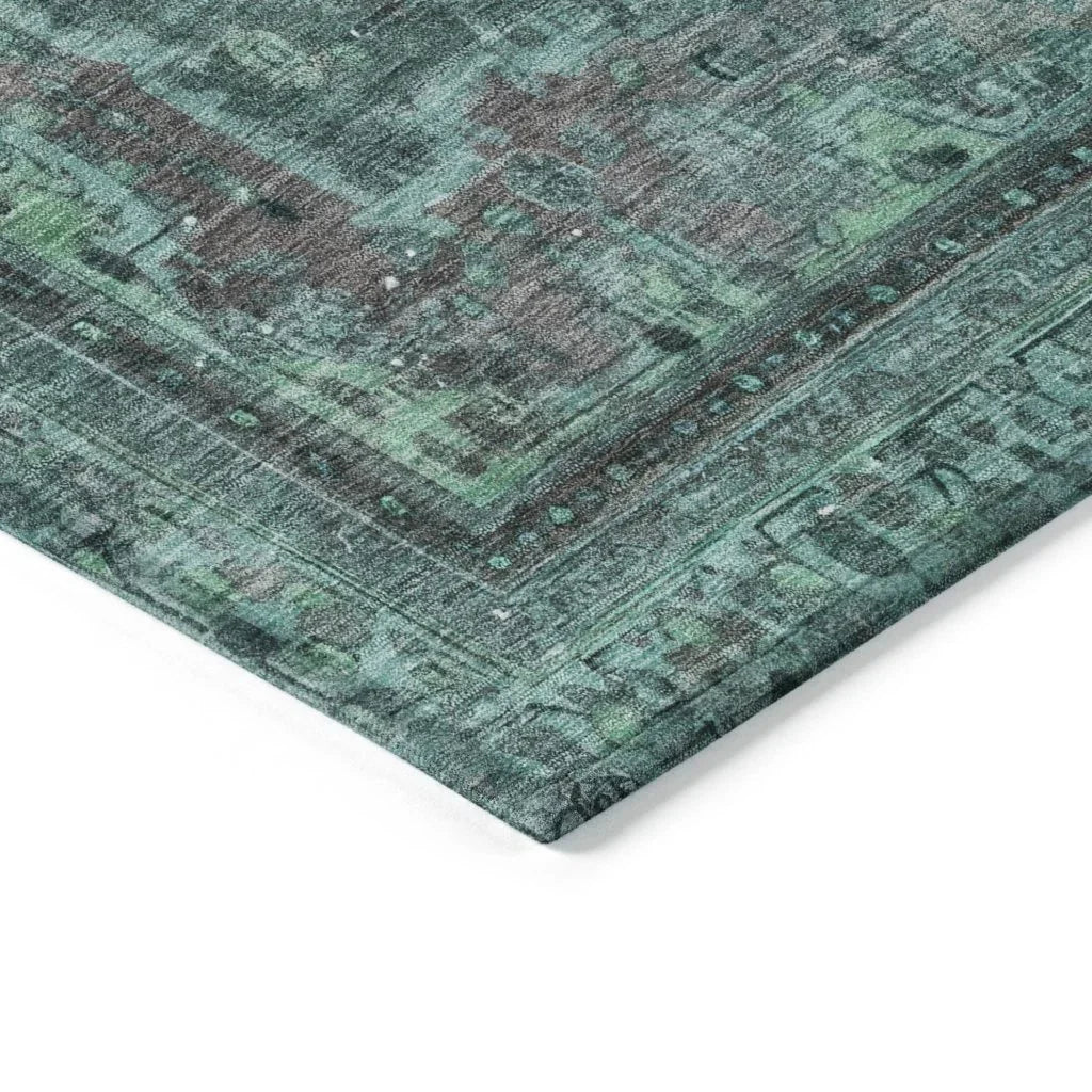 Blazura Teal Washable Indoor - Outdoor Rug - LOOMLAN - LOOMLAN Rugs - Outdoor Rugs
