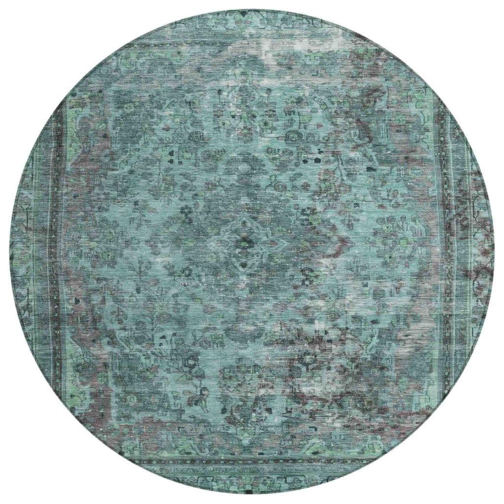Blazura Teal Washable Indoor - Outdoor Rug - LOOMLAN - LOOMLAN Rugs - Outdoor Rugs