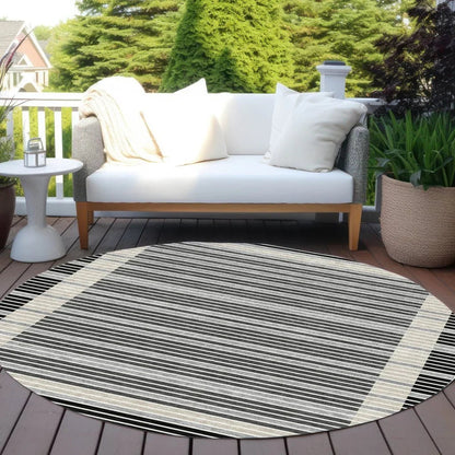 Blazyn Black Washable Indoor - Outdoor Rug - LOOMLAN - LOOMLAN Rugs - Outdoor Rugs