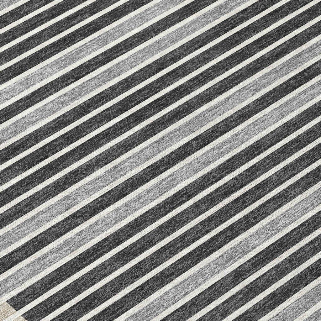 Blazyn Black Washable Indoor - Outdoor Rug - LOOMLAN - LOOMLAN Rugs - Outdoor Rugs