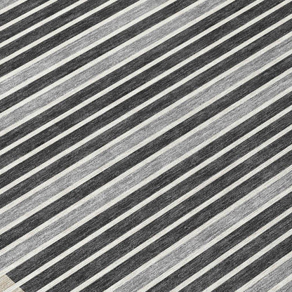 Blazyn Black Washable Indoor - Outdoor Rug - LOOMLAN - LOOMLAN Rugs - Outdoor Rugs