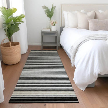 Blazyn Black Washable Indoor - Outdoor Rug - LOOMLAN - LOOMLAN Rugs - Outdoor Rugs