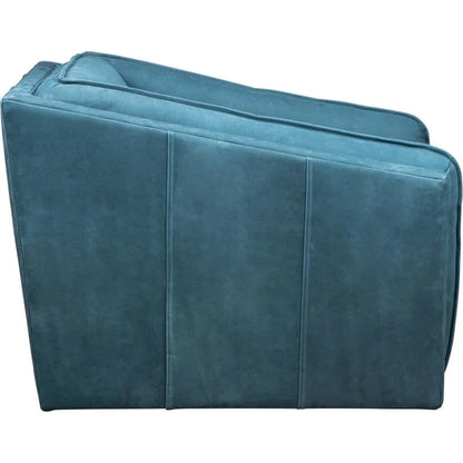 Bleeker Leather Made Swivel Chair - LOOMLAN - Olivia + Quinn - Club Chairs