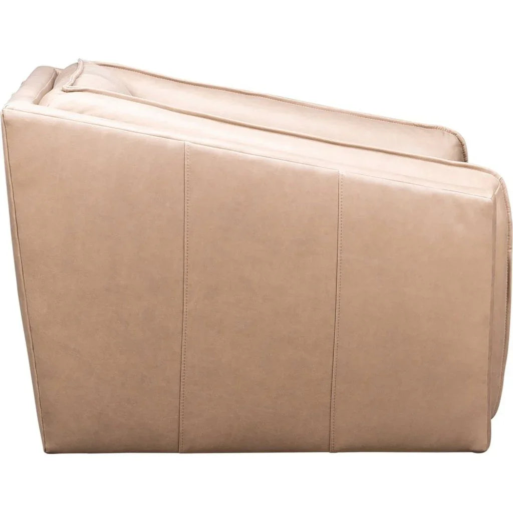 Bleeker Leather Made Swivel Chair - LOOMLAN - Olivia + Quinn - Club Chairs