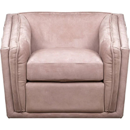 Bleeker Leather Made Swivel Chair - LOOMLAN - Olivia + Quinn - Club Chairs