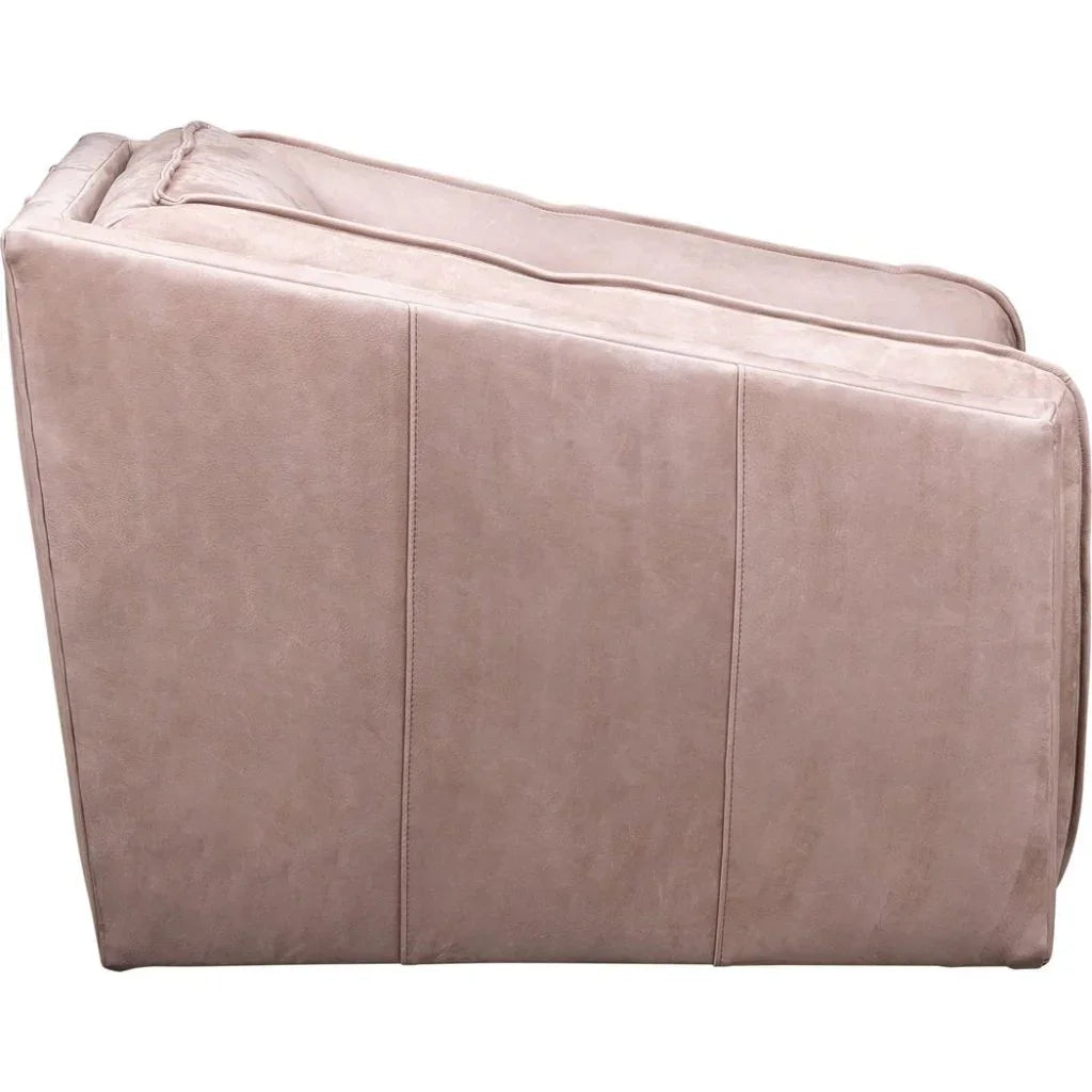 Bleeker Leather Made Swivel Chair - LOOMLAN - Olivia + Quinn - Club Chairs