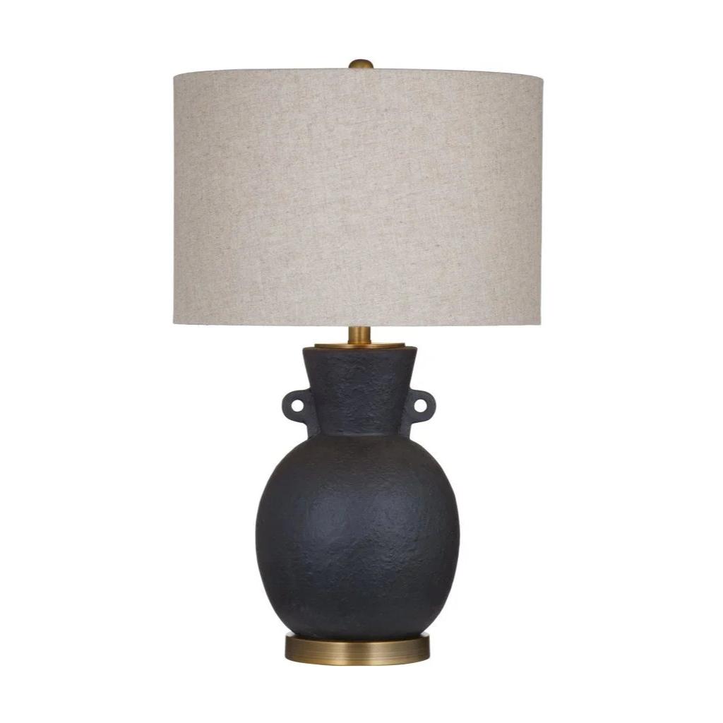 Bleene Black Ceramic Table Lamp - LOOMLAN - Bassett Mirror - Table Lamps