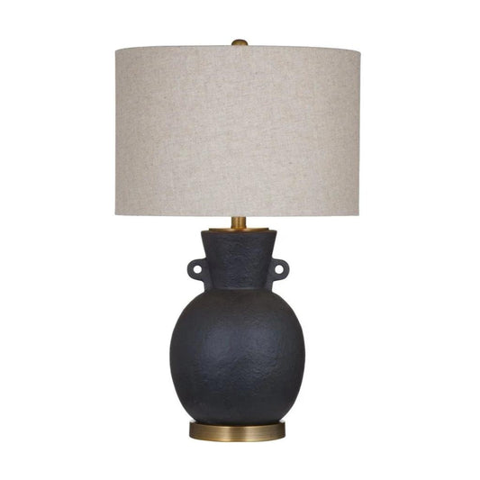 Bleene Black Ceramic Table Lamp - LOOMLAN - Bassett Mirror - Table Lamps