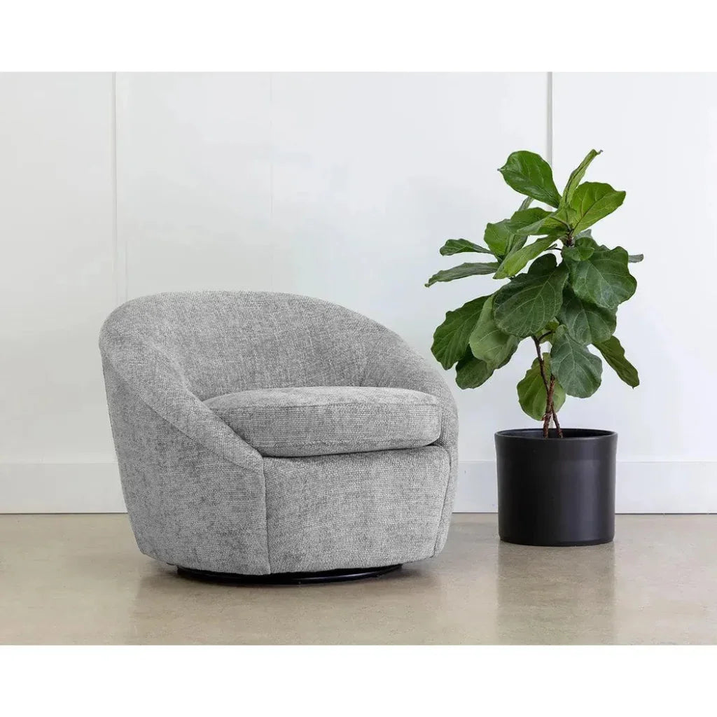 Bliss Fabric Swivel Lounge Chair - LOOMLAN - SUNPAN - Club Chairs