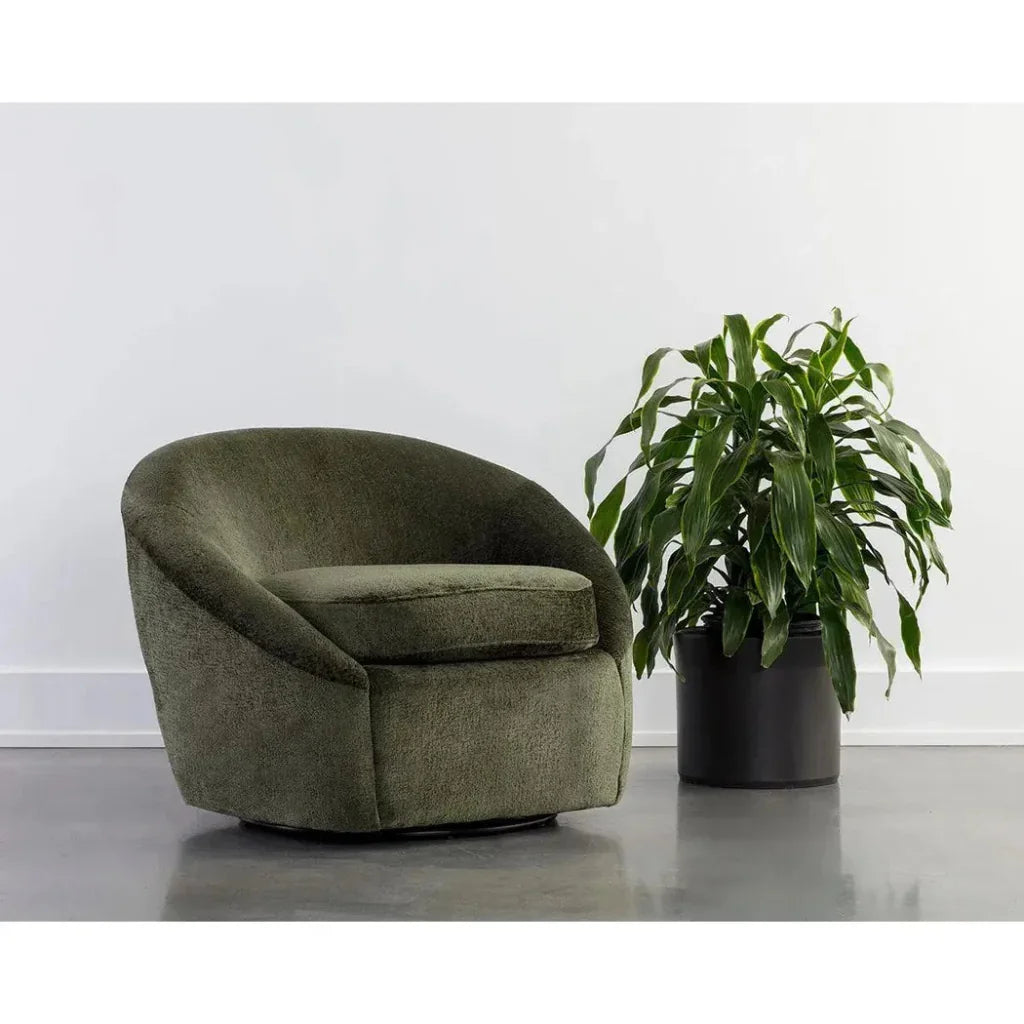 Bliss Fabric Swivel Lounge Chair - LOOMLAN - SUNPAN - Club Chairs