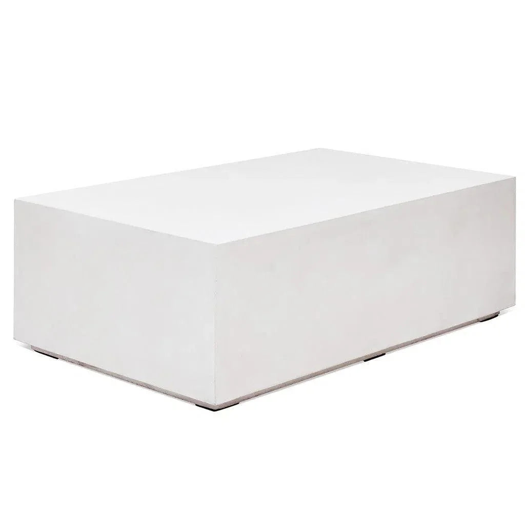 Bloc Concrete Outdoor Rectangular Coffee Table-Outdoor Coffee Tables-Urbia-Ivory Terrazzo-LOOMLAN