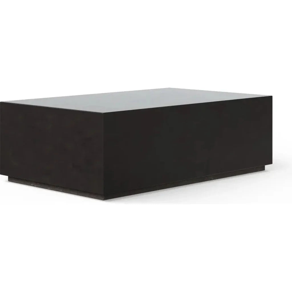 Bloc Concrete Outdoor Rectangular Coffee Table-Outdoor Coffee Tables-Urbia-Lava-LOOMLAN