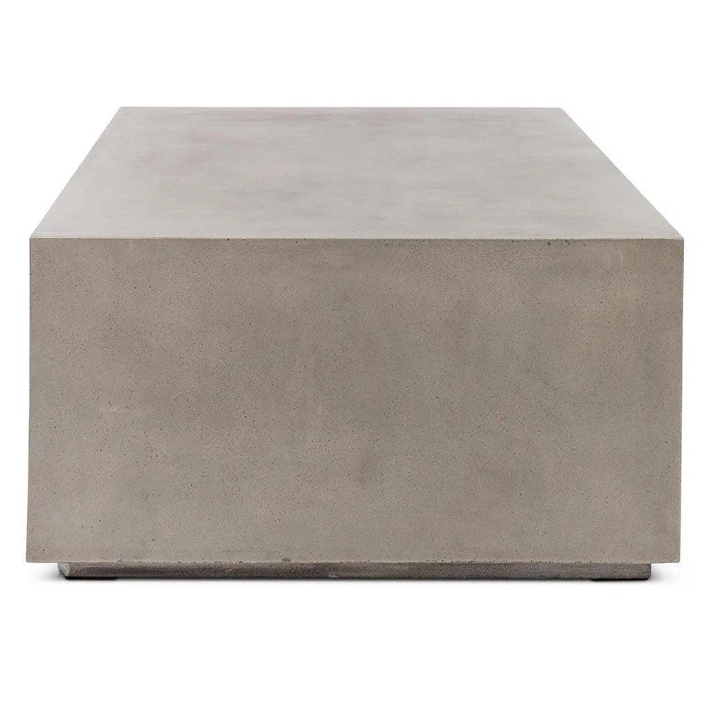 Bloc Concrete Outdoor Rectangular Coffee Table-Outdoor Coffee Tables-Urbia-LOOMLAN