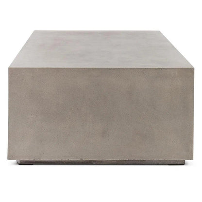 Bloc Concrete Outdoor Rectangular Coffee Table-Outdoor Coffee Tables-Urbia-LOOMLAN