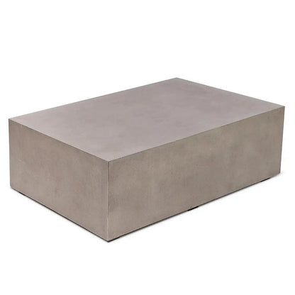 Bloc Concrete Outdoor Rectangular Coffee Table-Outdoor Coffee Tables-Urbia-LOOMLAN