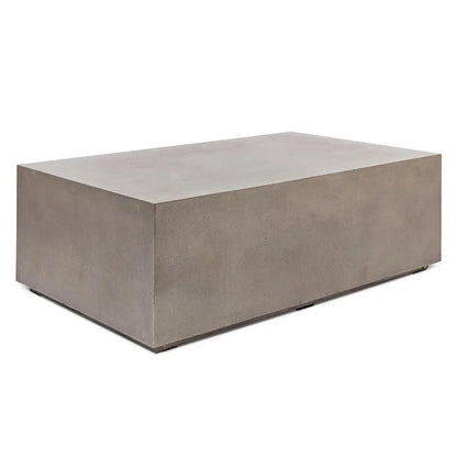 Bloc Concrete Outdoor Rectangular Coffee Table-Outdoor Coffee Tables-Urbia-LOOMLAN