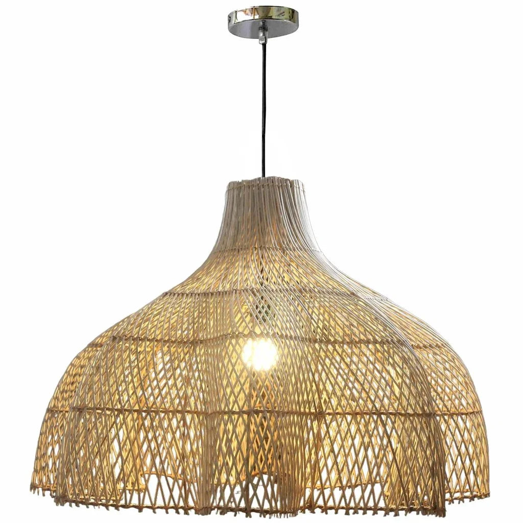 Bloom Natural Rattan Wicker Hanging Lamp - LOOMLAN - Artesia - Chandeliers