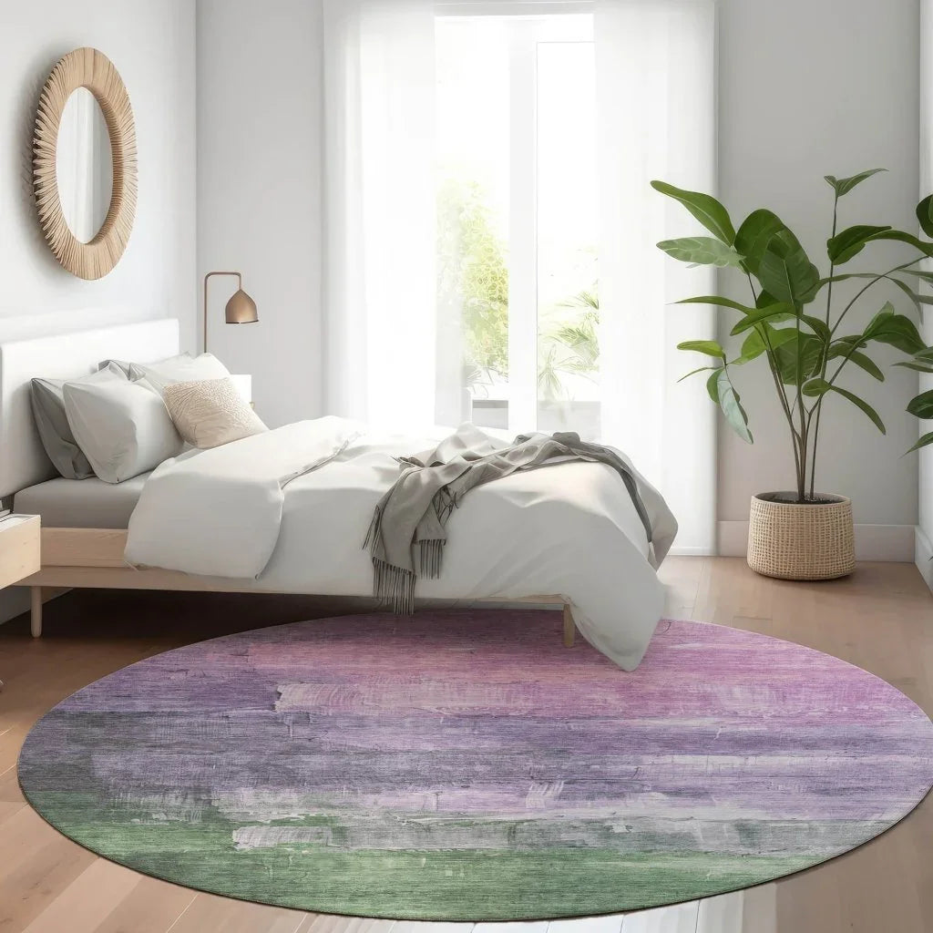 Bloometra Purple Washable Indoor - Outdoor Rug - LOOMLAN - LOOMLAN Rugs - Outdoor Rugs