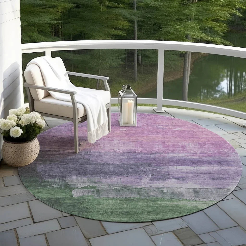 Bloometra Purple Washable Indoor - Outdoor Rug - LOOMLAN - LOOMLAN Rugs - Outdoor Rugs