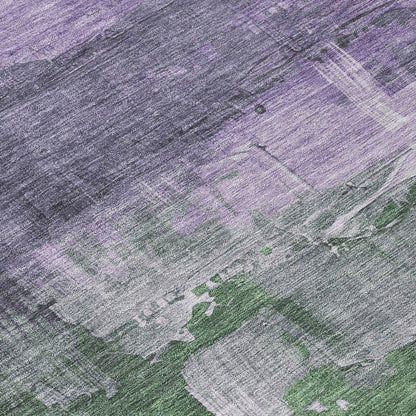 Bloometra Purple Washable Indoor - Outdoor Rug - LOOMLAN - LOOMLAN Rugs - Outdoor Rugs