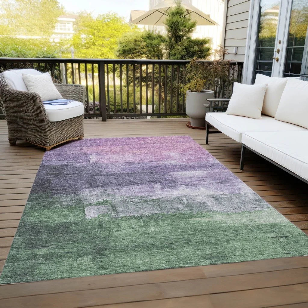 Bloometra Purple Washable Indoor - Outdoor Rug - LOOMLAN - LOOMLAN Rugs - Outdoor Rugs