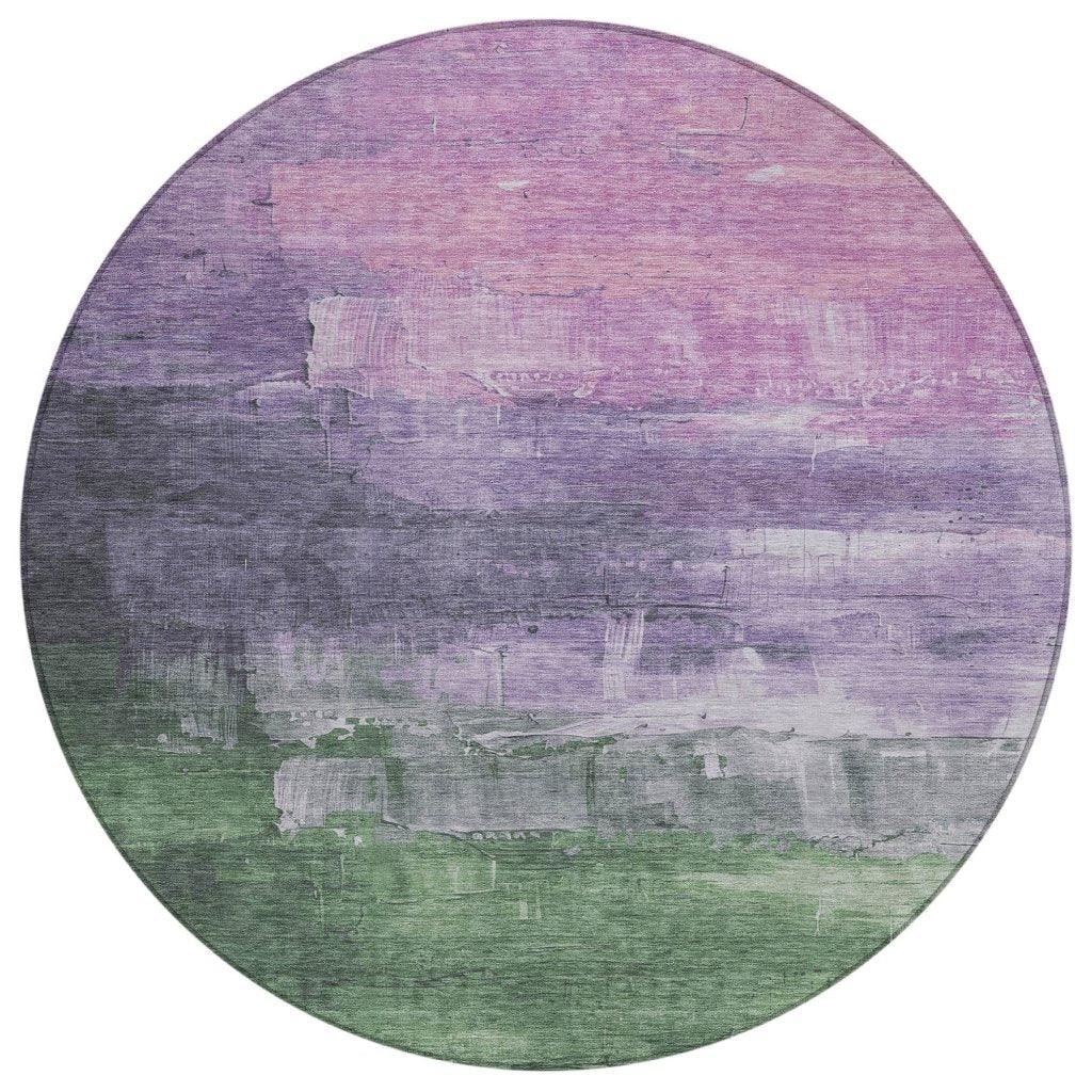 Bloometra Purple Washable Indoor - Outdoor Rug - LOOMLAN - LOOMLAN Rugs - Outdoor Rugs